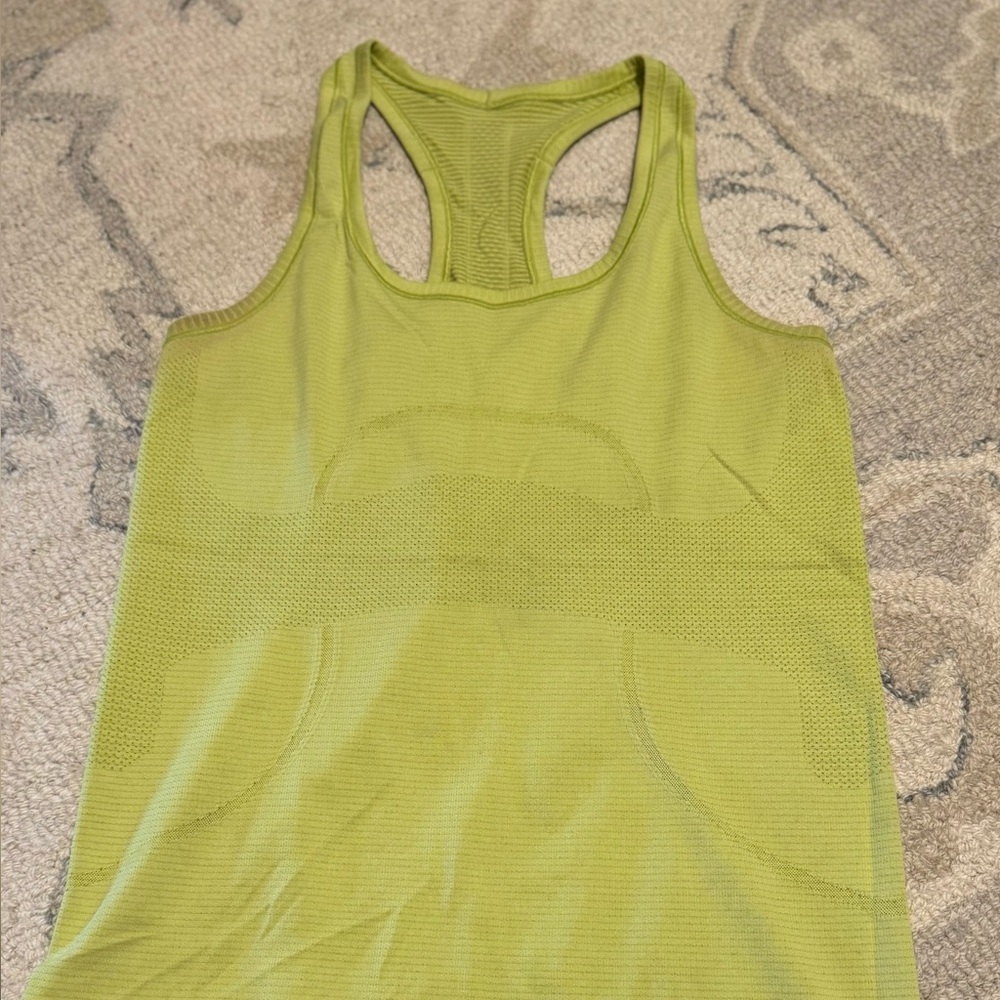 Lululemon Athletica Chartreuse Swiftly Tech Tank Top size 8
